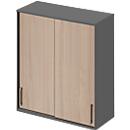 Schäfer Shop Genius top schuifdeurkast TETRIS WOOD, 3 OH, B 1000 mm, grafiet/eiken