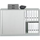 Schäfer Shop Genius transverse roller shutter cabinet 2 OH, W 1200 x D 421 x H 800 mm, light gray 