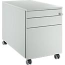 Schäfer Shop Genius Verrijdbaar ladeblok 126, met greepuitsparing B 435 x H 577 mm, lichtgrijs/lichtgrijs/lichtgrijs 