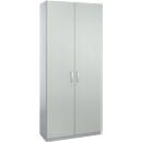 Schäfer Shop Genius Vleugeldeurkast TETRIS SOLID, stalen romp, 6 ordnerhoogten, B 1000 mm, afsluitbaar, lichtgrijs/blank aluminium 
