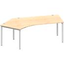 Schäfer Shop Genius Winkelschreibtisch MODENA FLEX 135°, Ansatz links, Ahorn 