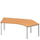 Schäfer Shop Genius Winkelschreibtisch MODENA FLEX 135°, Ansatz rechts, B 2165 mm, Buche