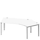 Schäfer Shop Genius Winkelschreibtisch MODENA FLEX 135°, Ansatz rechts, B 2165 mm, , weiß