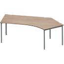 Schäfer Shop Genius Winkelschreibtisch MODENA FLEX 135°, Ansatz rechts, Eiche/anthrazit