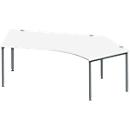 Schäfer Shop Genius Winkelschreibtisch MODENA FLEX 135°, Ansatz rechts, weiß/anthrazit