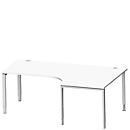 Schäfer Shop Genius Winkelschreibtisch MODENA FLEX 90°,Ansatz rechts, B 2000 mm, Weiß