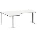 Schäfer Shop Genius Winkelschreibtisch MODENA FLEX 90°, C-Fuß-Rechteckrohr, B 2000 mm, Ansatz links,