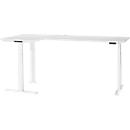 Schäfer Shop Genius Winkelschreibtisch Modena Flex, elektrisch höhenverstellbar, 90° Winkel beidseitig, B 2000 x T 1600 mm, weiß