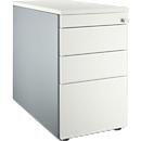 Schäfer Shop Genius zuil 1336, met greepgleuf, B 435 x H 717 mm, wit/aluminium/wit