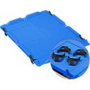 Schäfer Shop Pure Auflagedeckel Serie Economy für Euroboxen 400 x 300 mm, Kunststoff, blau