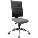 Schäfer Shop Pure Bürostuhl SSI PROLINE S2, Synchronmechanik, ohne Armlehnen, 3D-Netz-Rückenlehne, Bandscheibensitz, grau/schwarz