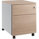 Schäfer Shop Pure Caisson mobile 36, corps en acier, façade en bois, roulettes verrouillables, L 435 x P 565 x H 567 mm, 1 tiroir