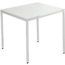 Schäfer Shop Pure Conferentietafel, rechthoekig, frame van vierkante buizen, B 800 x D 700 x H 720 mm, lichtgrijs/lichtgrijs