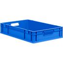 Schäfer Shop Pure Eurobox Serie Economy, Griffe offen, Kunststoff, B 600 x T 400 x H 120 mm, 23 l, blau