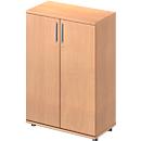 Schäfer Shop Pure Flügeltürenschrank Proplana, 3 Ordnerhöhen, Breite 800 mm, abschließbar, Buche-Dekor 