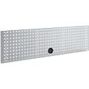 Schäfer Shop Pure geperforeerd paneel voor AST31 tafelblad, tot 150 kg, B 1500 x H 380 mm, staal, blank aluminium