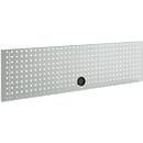 Schäfer Shop Pure geperforeerd paneel voor AST31 tafelblad, tot 150 kg, B 1500 x H 380 mm, staal, lichtgrijs