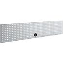 Schäfer Shop Pure geperforeerd paneel voor AST31 tafelblad, tot 150 kg, B 2000 x H 380 mm, staal, aluminium wit