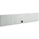 Schäfer Shop Pure geperforeerd paneel voor AST31 tafelblad, tot 150 kg, B 2000 x H 380 mm, staal, lichtgrijs