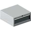 Schäfer Shop Pure ladekast 27-27, 1 lade, tot 200 kg, B 564 x D 572 x H 250 mm, antracietgrijs/wit aluminium.