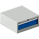 Schäfer Shop Pure ladekast 27-27, 1 lade, tot 200 kg, B 564 x D 572 x H 250 mm, gentiaanblauw/lichtgrijs, met een lengte van 200 kg.