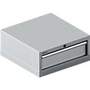 Schäfer Shop Pure ladekast 27-27, 1 lade, tot 200 kg, B 564 x D 572 x H 250 mm, wit aluminium/wit aluminium.