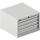 Schäfer Shop Pure ladekast 27-27, 4 schuifladen, tot 75 kg, B 564 x D 572 x H 400 mm, lichtgrijs/lichtgrijs