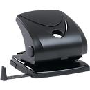 Schäfer Shop Pure Locher Typ 9604, bis 30 Blatt, verstellbare Anschlagschiene, Metall, schwarz