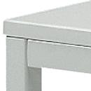 Schäfer Shop Pure Mesa de tubo de acero, rectangular, pata de tubo cuadrada, ancho 1600 x fondo 800 x alto 720 mm, gris claro/gris claro