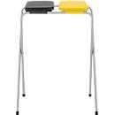 Schäfer Shop Pure Müllsackständer, 2-fach, für 2 Müllsäcke bis 120 l, mit Klappdeckeln und Klappgestell, B 650 x T 380 x H 850 mm, schwarz-gelb