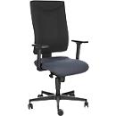 Schäfer Shop Pure office chair SSI Proline P1 ECO, with armrests, synchronous mechanism, intervertebral disc seat, recycled plastic, black/anthracite
