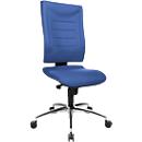 Schäfer Shop Pure office chair SSI PROLINE P2, synchronized mechanism, without armrests, lumbar support, knee roll, blue
