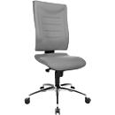 Schäfer Shop Pure office chair SSI PROLINE P2, synchronized mechanism, without armrests, lumbar support, knee roll, grey