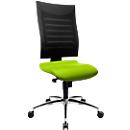 Schäfer Shop Pure Office chair SSI PROLINE S2, synchronised mechanism, without armrests, 3D mesh backrest, ergonomic seat, yellow green/black