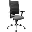 Schäfer Shop Pure office chair SSI Proline S2, with armrests, point synchronous mechanism, intervertebral disc seat, grey/black