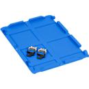 Schäfer Shop Pure Scharnierdeckel Serie Economy für Euroboxen 400 x 300 mm, Kunststoff, blau