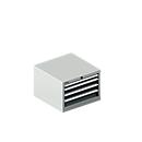 Schäfer Shop Pure Schubladenschrank 27-27, 4 Schubl., bis 200 kg, B 564 x T 572 x H 400 mm, enzianblau/enzianblau