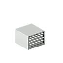 Schäfer Shop Pure Schubladenschrank 27-27, 4 Schubl., bis 200 kg, B 564 x T 572 x H 400 mm, lichtgrau/lichtgrau