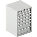Schäfer Shop Pure Schubladenschrank 27-27, 7 Schübe, bis 75 kg, B 564 x T 572 x H 850 mm, lichtgrau/lichtgrau