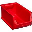 Schäfer Shop Pure Sichtlagerkasten Serie Base 4, PP, B 205 x T 335 x H 150 mm, 7.6 l, rot, 12 Stück