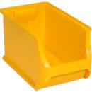 Schäfer Shop Pure Sichtlagerkasten Serie Base 4H, PP, B 205 x T 335 x H 200 mm, 9.8 l, gelb, 8 Stück