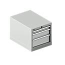 Schäfer Shop Pure SSI SCHÄFER armoire à tiroirs 18-27, 3 tiroirs, jusqu'à 75 kg, L 411 x P 572 x H 400 mm, gris clair / gris clair