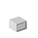 Schäfer Shop Pure SSI SCHÄFER armoire à tiroirs 27-27, 3 tiroirs, jusqu'à 200 kg, L 564 x P 572 x H 400 mm, gris clair / gris clair