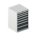 Schäfer Shop Pure SSI SCHÄFER armoire à tiroirs 27-27, 7 tiroirs, jusqu'à 200 kg, L 564 x P 572 x H 850 mm, bleu gentiane / bleu gentiane