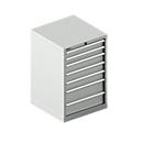Schäfer Shop Pure SSI SCHÄFER armoire à tiroirs 27-27, 7 tiroirs, jusqu'à 200 kg, L 564 x P 572 x H 850 mm, gris clair / gris clair