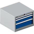 Schäfer Shop Pure SSI SCHÄFER ladekast 27-27, 3 schuifladen, tot 75 kg, B 564 x D 572 x H 400 mm, gentiaanblauw/blank aluminium