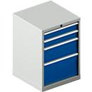 Schäfer Shop Pure SSI SCHÄFER ladekast 27-27, 4 laden, tot 200 kg, B 564 x D 572 x H 800 mm, gentiaanblauw/lichtgrijs, met een lengte tot 200 kg.