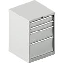 Schäfer Shop Pure SSI SCHÄFER ladekast 27-27, 4 laden, tot 200 kg, B 564 x D 572 x H 800 mm, lichtgrijs/lichtgrijs