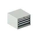 Schäfer Shop Pure SSI SCHÄFER ladekast 27-27, 4 schuifladen, tot 75 kg, B 564 x D 572 x H 400 mm, antracietgrijs/lichtgrijs