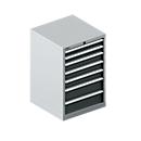 Schäfer Shop Pure SSI SCHÄFER ladekast 27-27, 7 laden, tot 200 kg, B 564 x D 572 x H 850 mm, antracietgrijs/aluminium, antracietgrijs/wit
